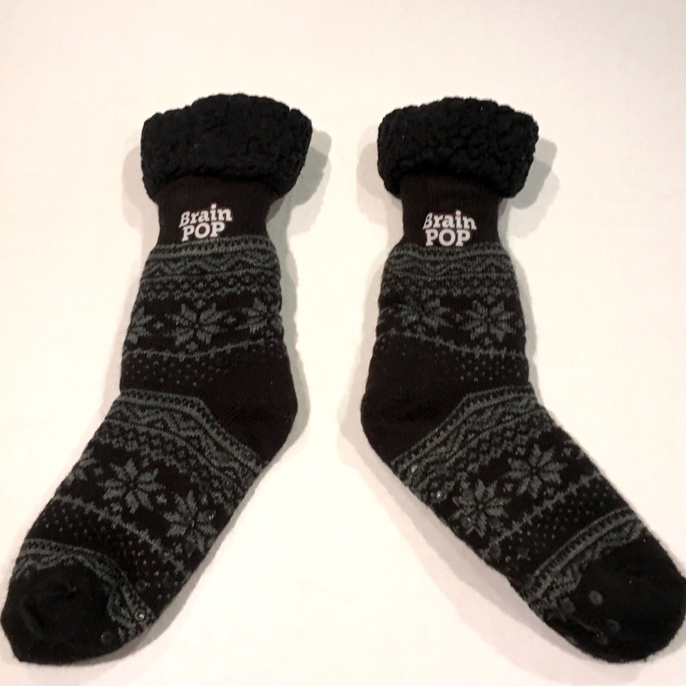 Sherpa Lined Knit Slipper Socks